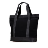 バレンシアガ ネイビー トートバッグ 374767 ブラック キャンバス レザー レディース BALENCIAGA 【中古】